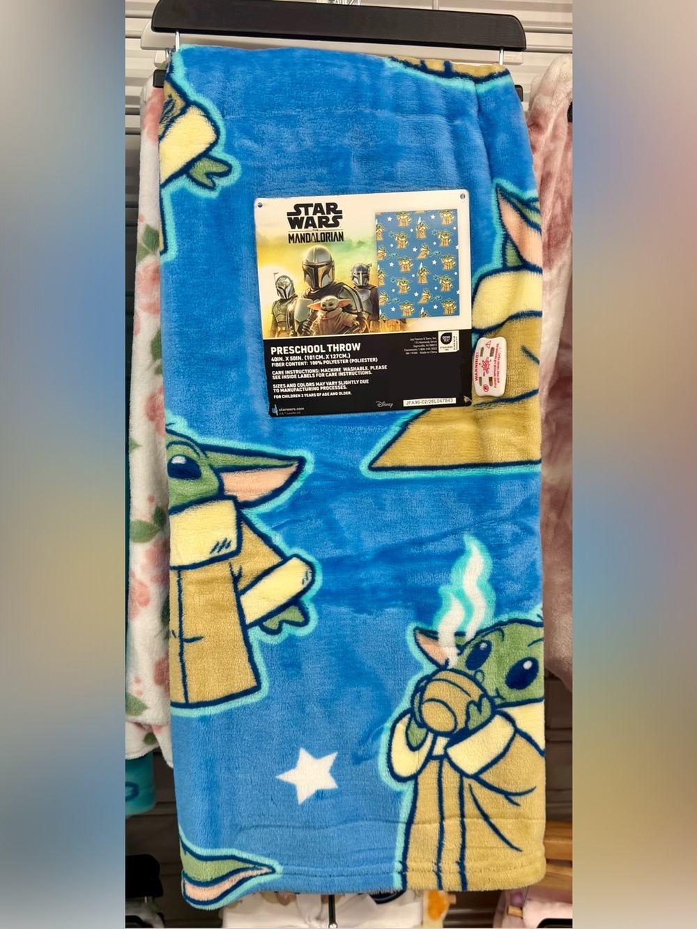 the mandalorian star wars plush blanket throw